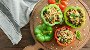 pimiento rojo y verde